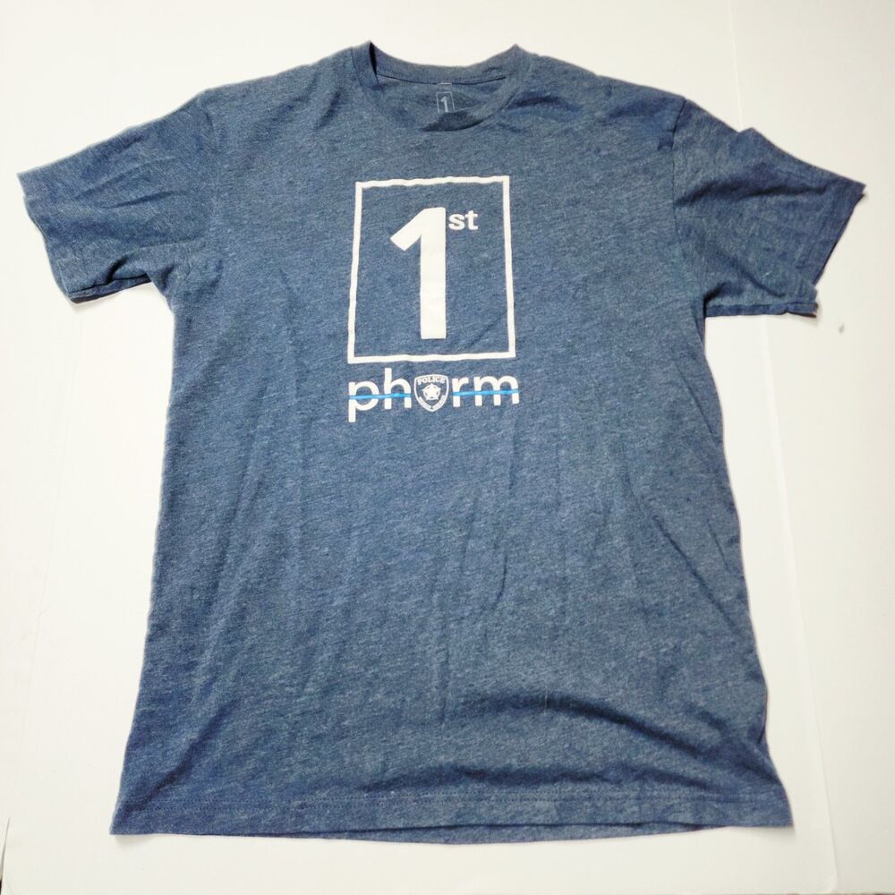 1st Phorm Limited Edition "Back the Blue" Graphic Tee Police Tribute Gym Medium